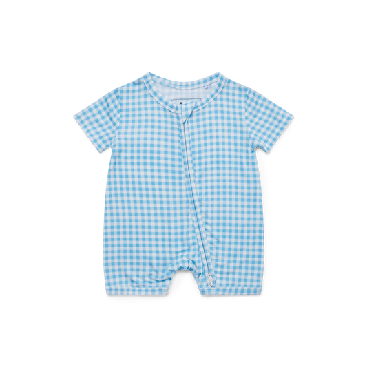 Harbor Gingham Short Sleeve & Shorts Bamboo Sleeper - BIG FRENCHIES