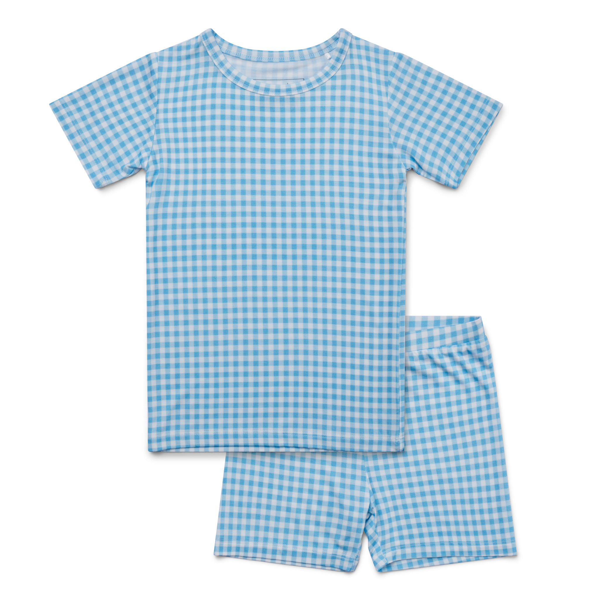 Harbor Gingham Short Sleeve & Shorts Bamboo Toddler Pajama Set - BIG FRENCHIES