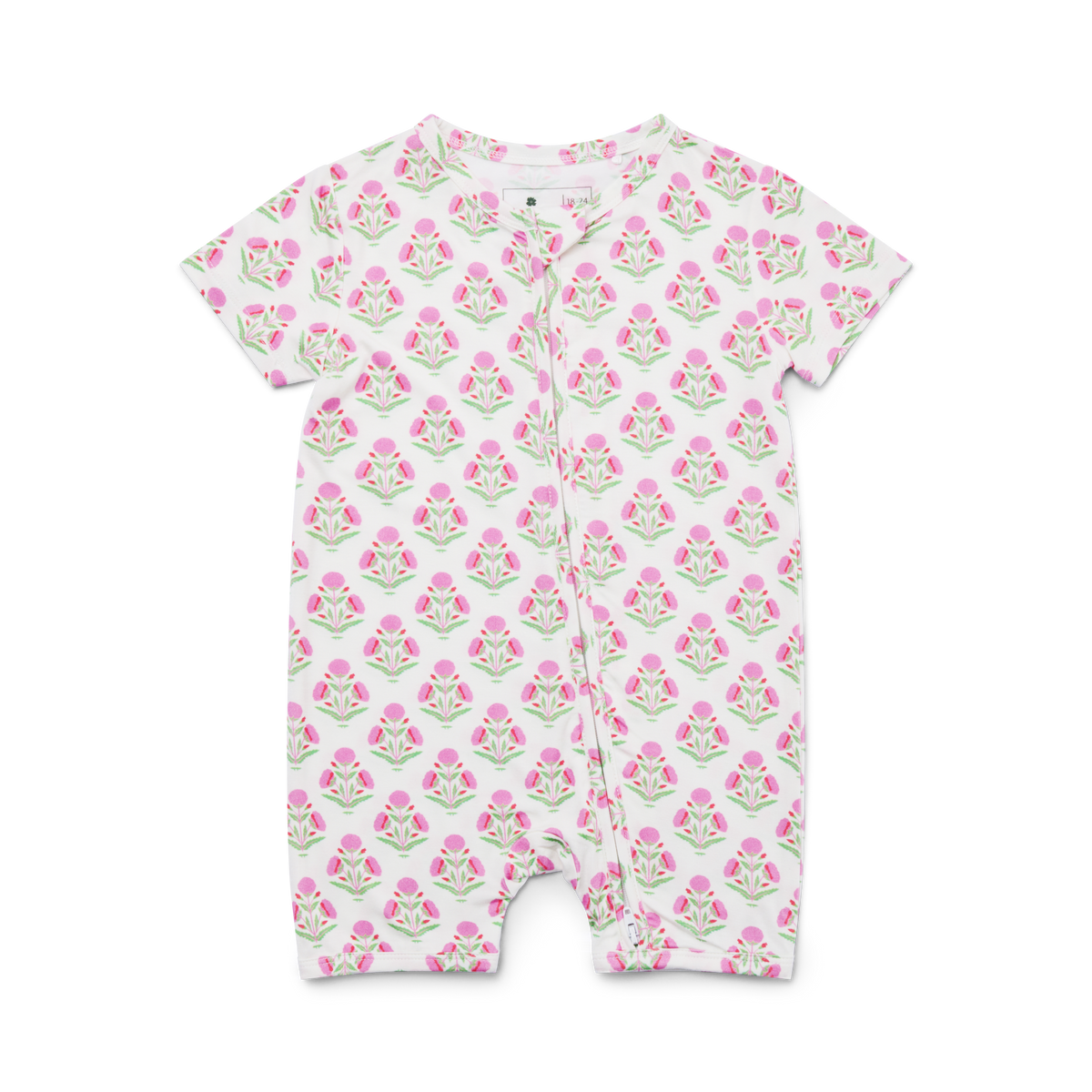 Pink Posy Short Sleeve & Shorts Bamboo Sleeper - BIG FRENCHIES