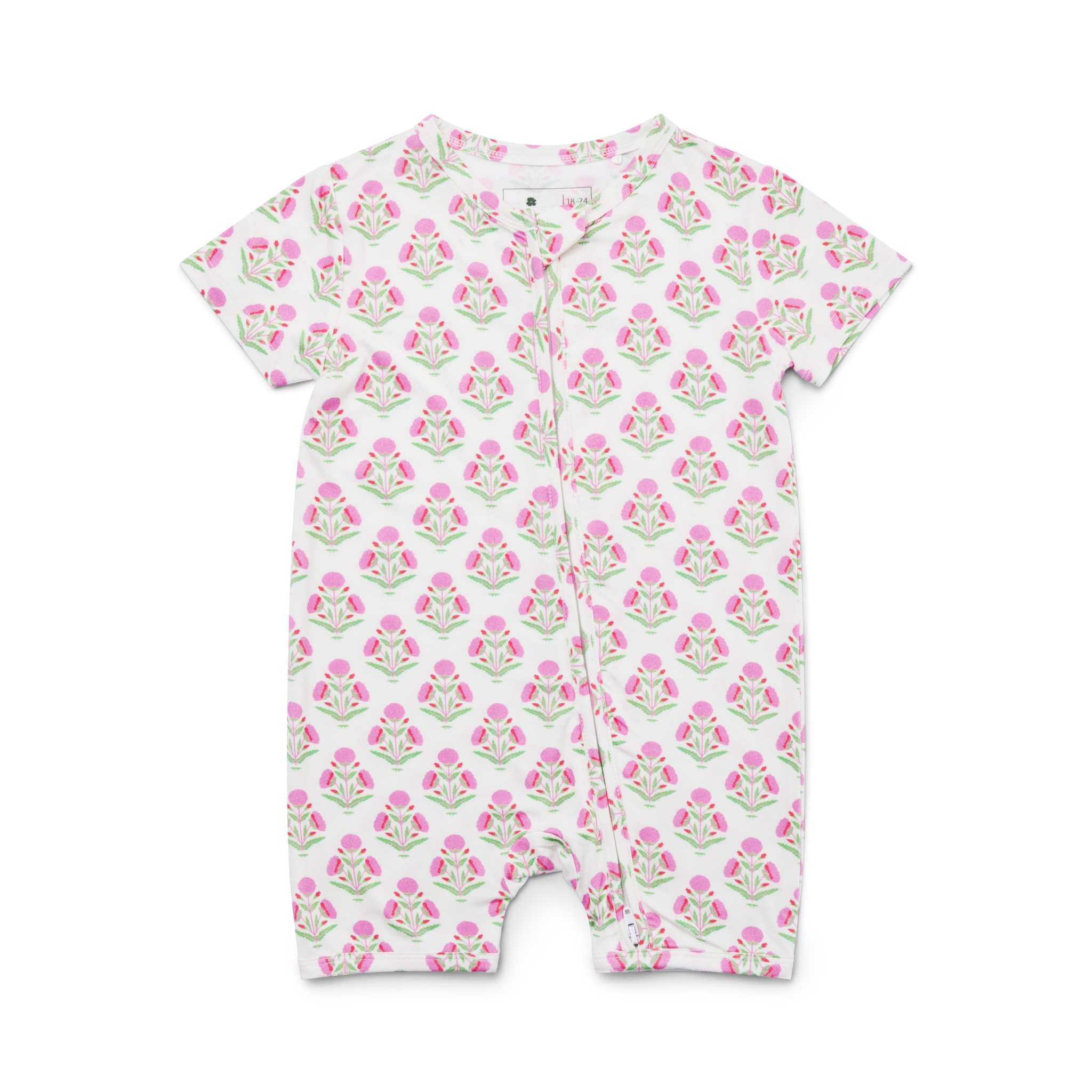 Pink Posy Short Sleeve & Shorts Bamboo Sleeper - BIG FRENCHIES