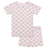 Pink Posy Short Sleeve & Shorts Bamboo Toddler Pajama Set - BIG FRENCHIES