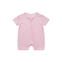 Sugar Gingham Short Sleeve & Shorts Bamboo Sleeper - BIG FRENCHIES