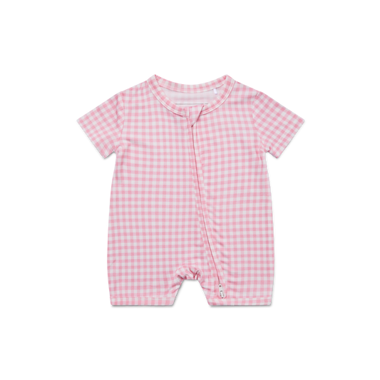 Sugar Gingham Short Sleeve & Shorts Bamboo Sleeper - BIG FRENCHIES