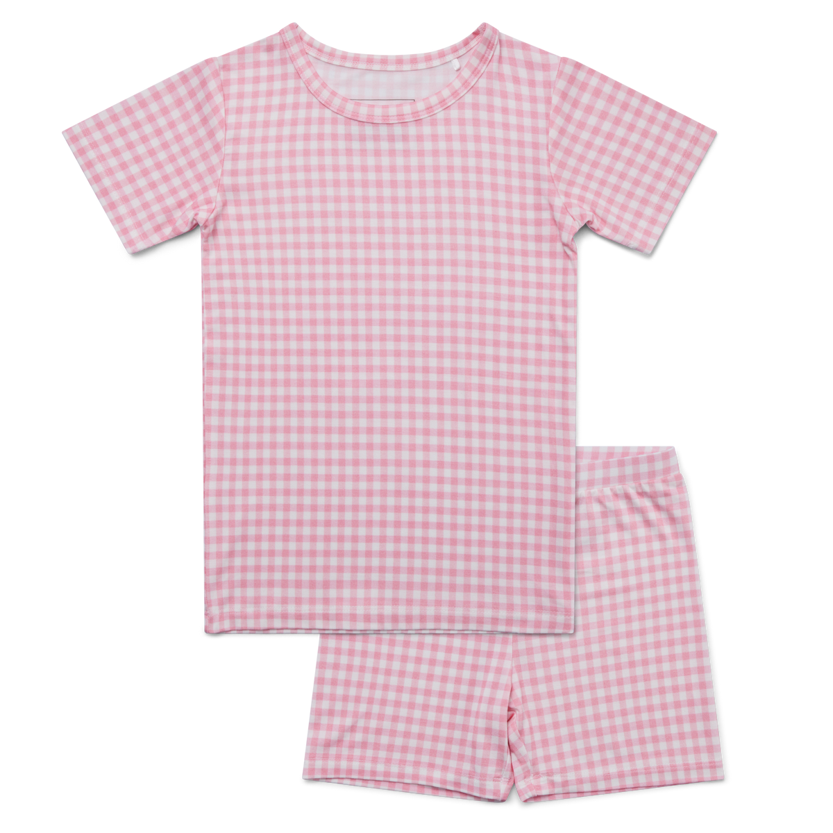 Sugar Gingham Short Sleeve & Shorts Bamboo Toddler Pajama Set - BIG FRENCHIES