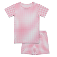 Sugar Gingham Short Sleeve & Shorts Bamboo Toddler Pajama Set - BIG FRENCHIES