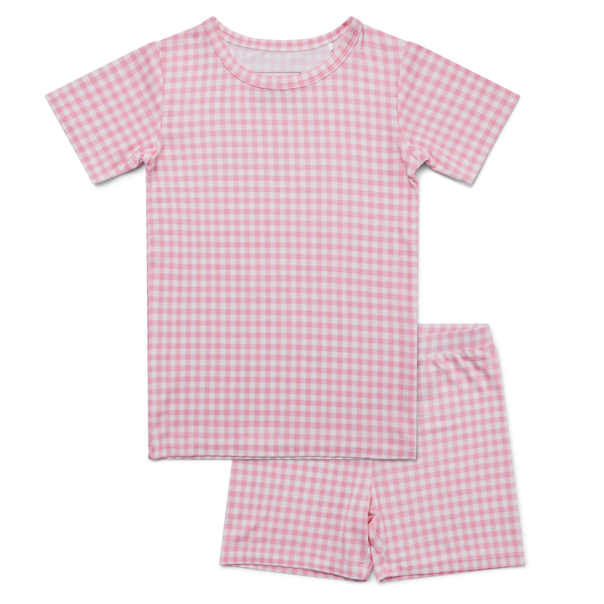 Sugar Gingham Short Sleeve & Shorts Bamboo Toddler Pajama Set - BIG FRENCHIES