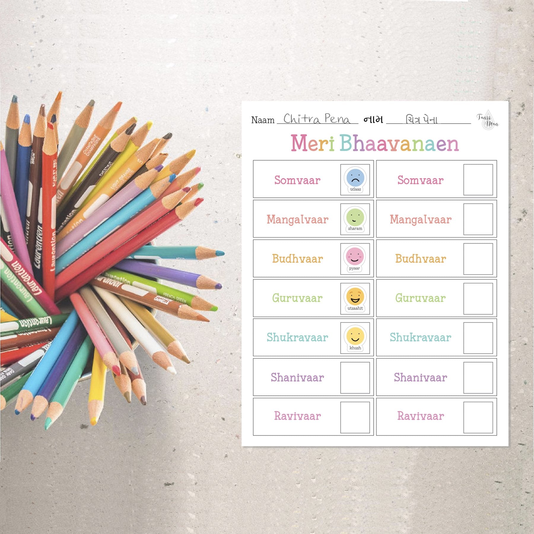 Bilingual Sticker Pack Bundles • Gujarati | Hindi