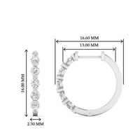 Floating Bezel Diamond Huggie Earring