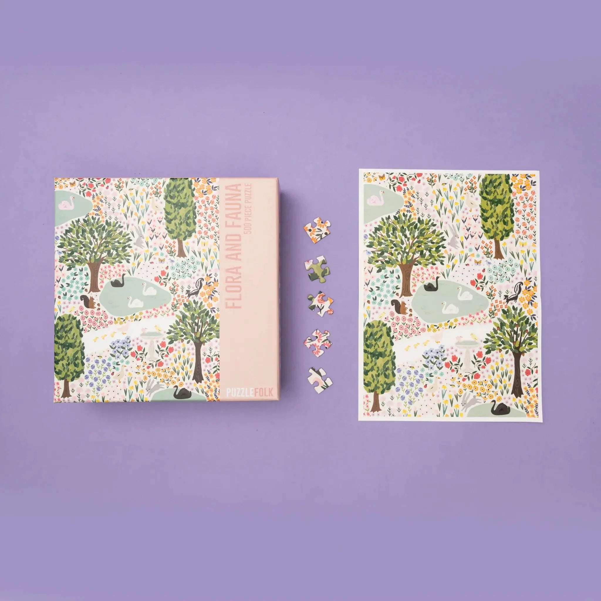 Flora & Fauna 500 Piece Jigsaw Puzzle by Puzzlefolk