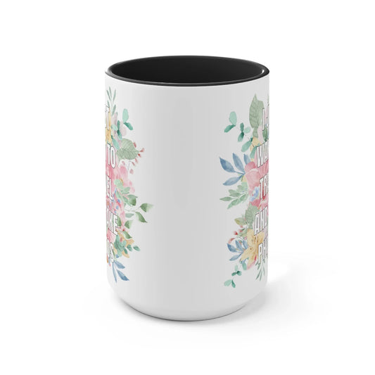 Floral Aesthetic Gift for Photographer Who Loves to Travel: 15 Oz Coffee Mug - BIG FRENCHIES
