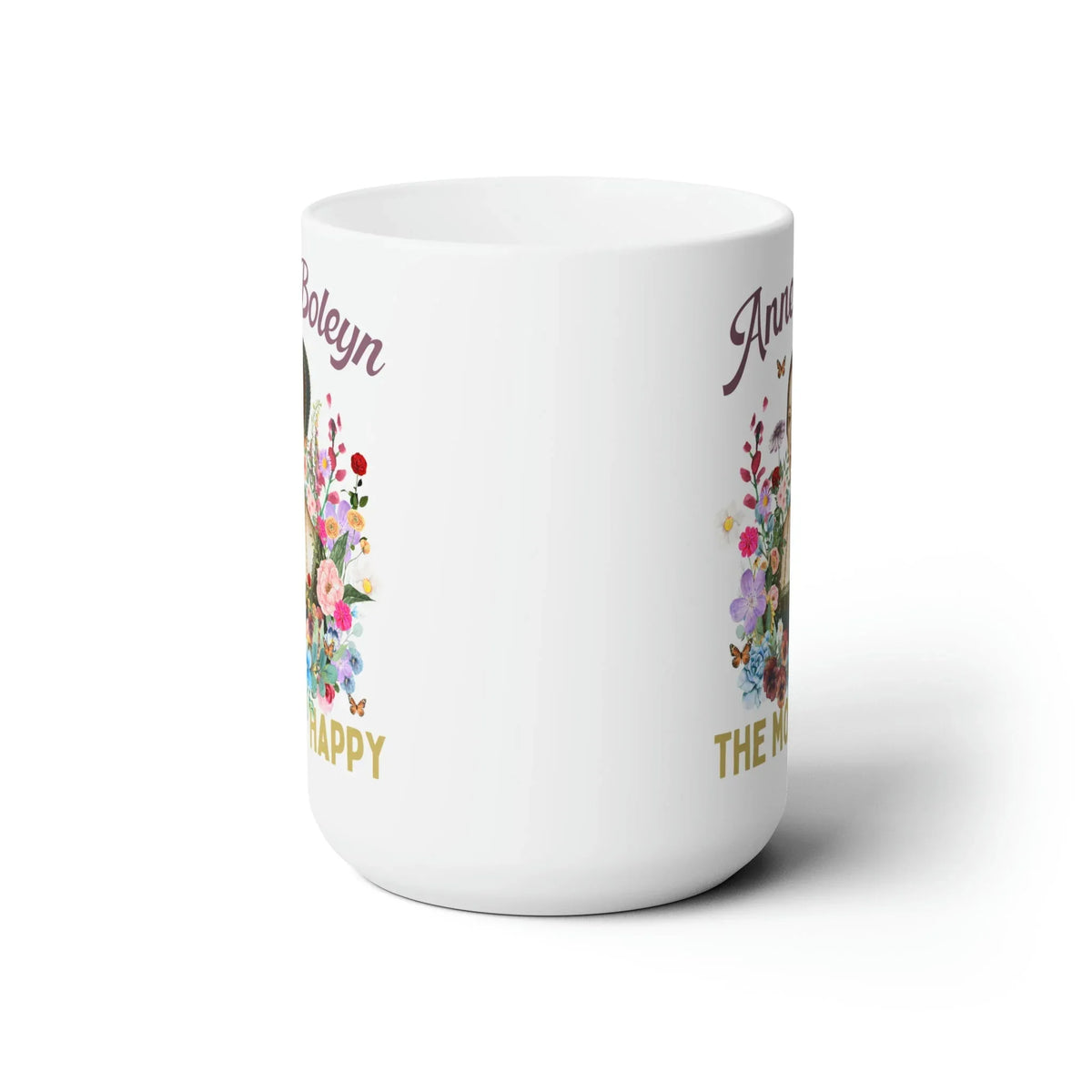 Floral Anne Boleyn Mug for History Lover: 15 Oz Coffee Mug - BIG FRENCHIES