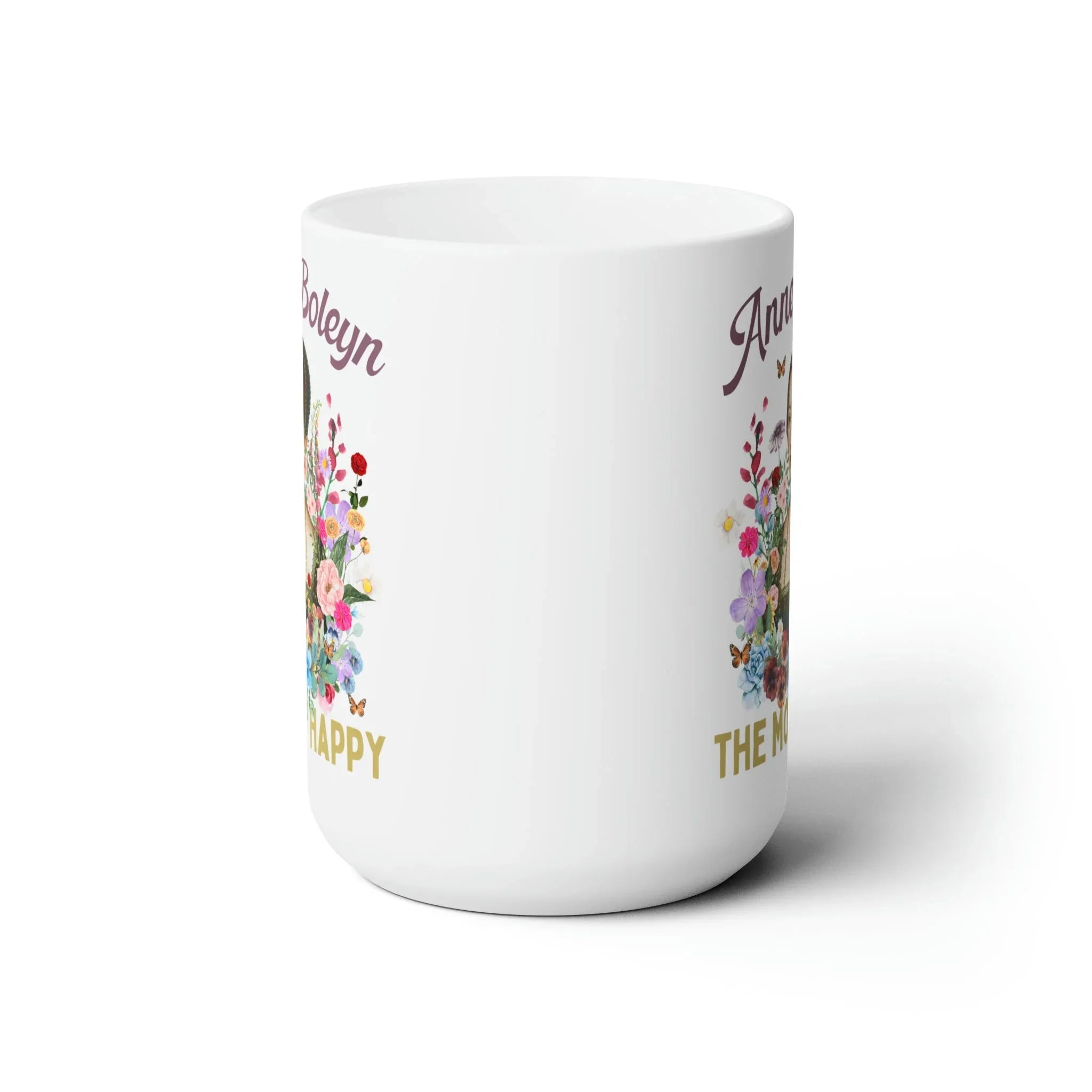 Floral Anne Boleyn Mug for History Lover: 15 Oz Coffee Mug - BIG FRENCHIES