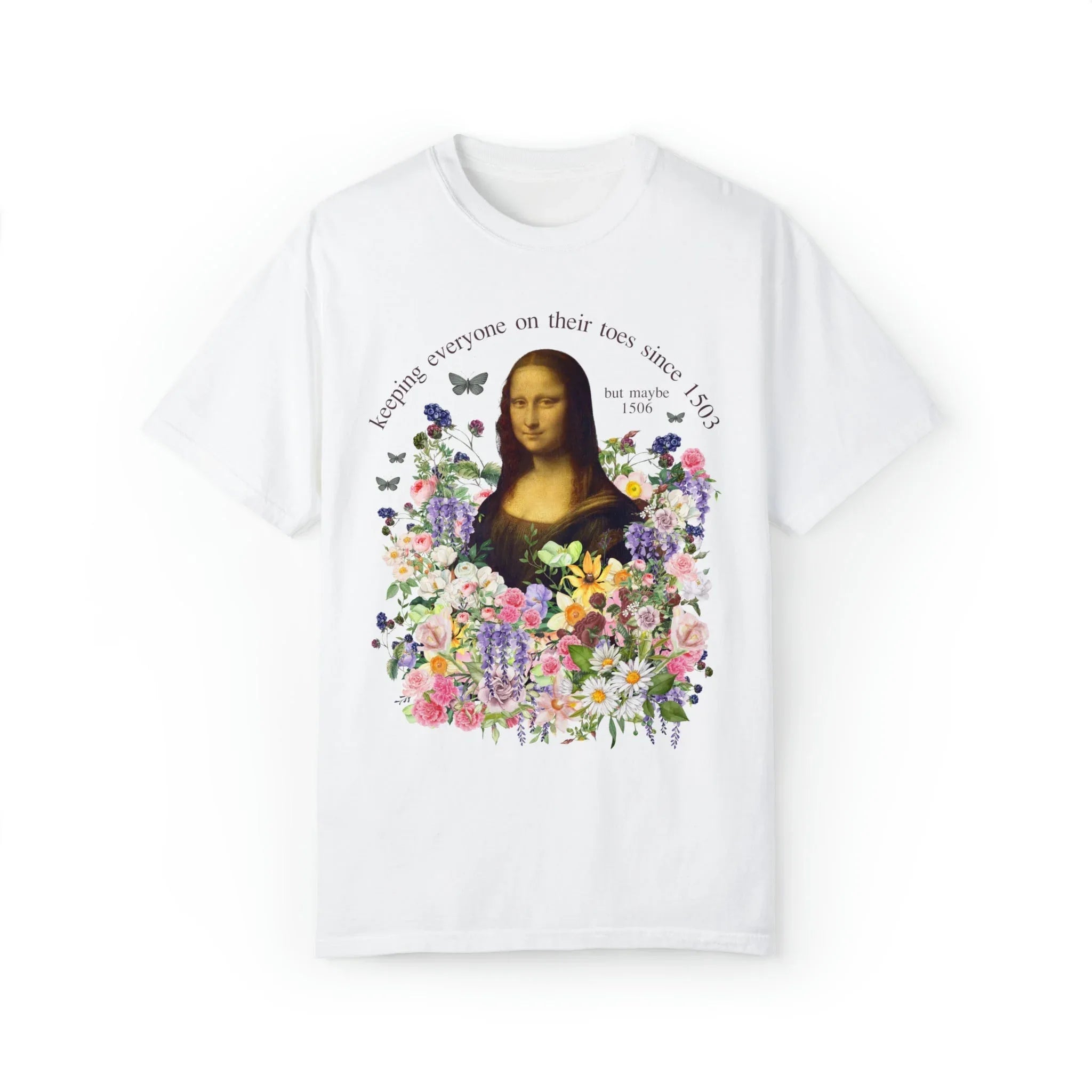 Floral Mona Lisa T-Shirt - BIG FRENCHIES