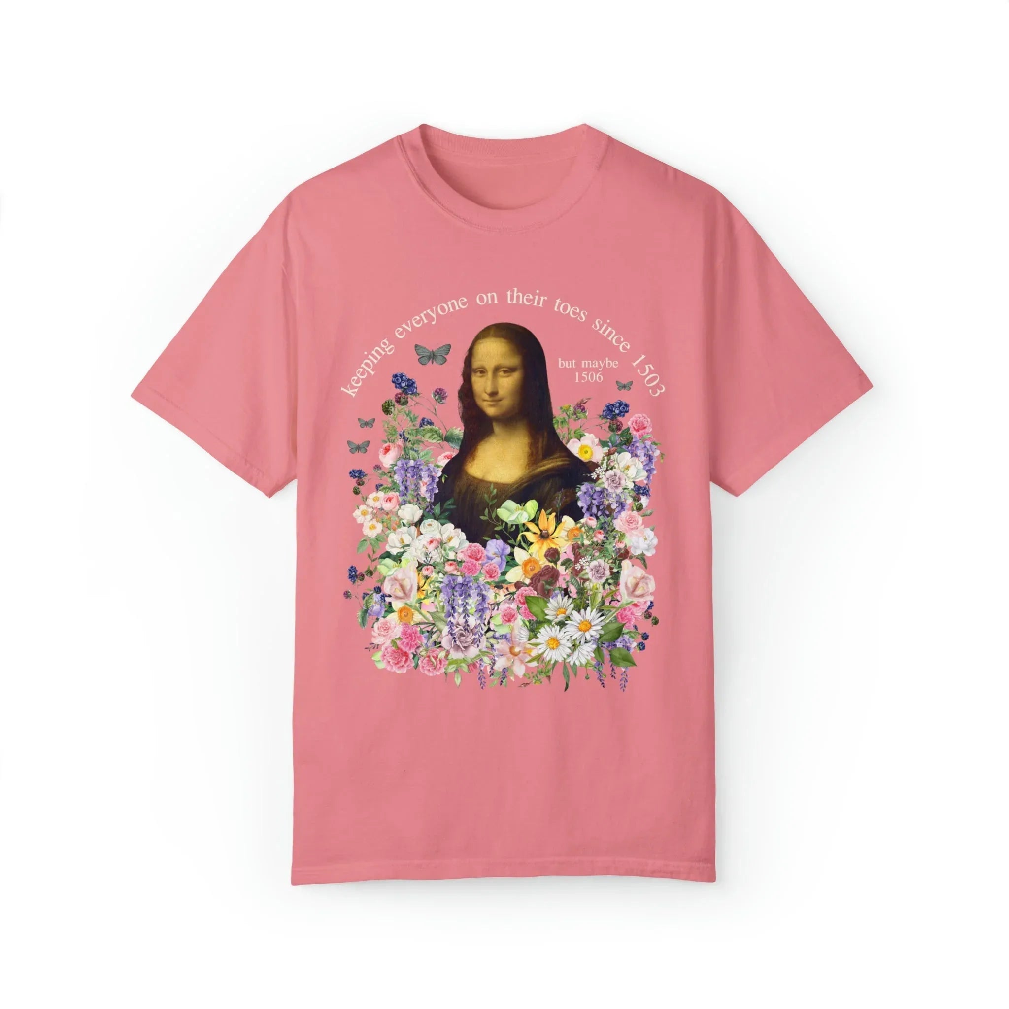 Floral Mona Lisa T-Shirt - BIG FRENCHIES