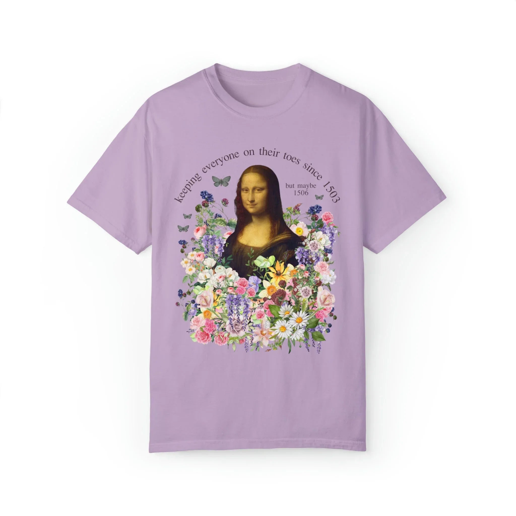 Floral Mona Lisa T-Shirt - BIG FRENCHIES