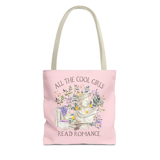 Floral Bookish Tote Bag, Cottagecore Flowers: Cool Girls Read Romance - BIG FRENCHIES