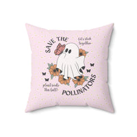 Floral Ghost Garden Pillow for Mom Who Loves Flowers and Butterflies: Save The Pollinators - BIG FRENCHIES