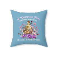Floral Tudor History Pillow: Catherine Parr | Funny History Teacher Gift - BIG FRENCHIES
