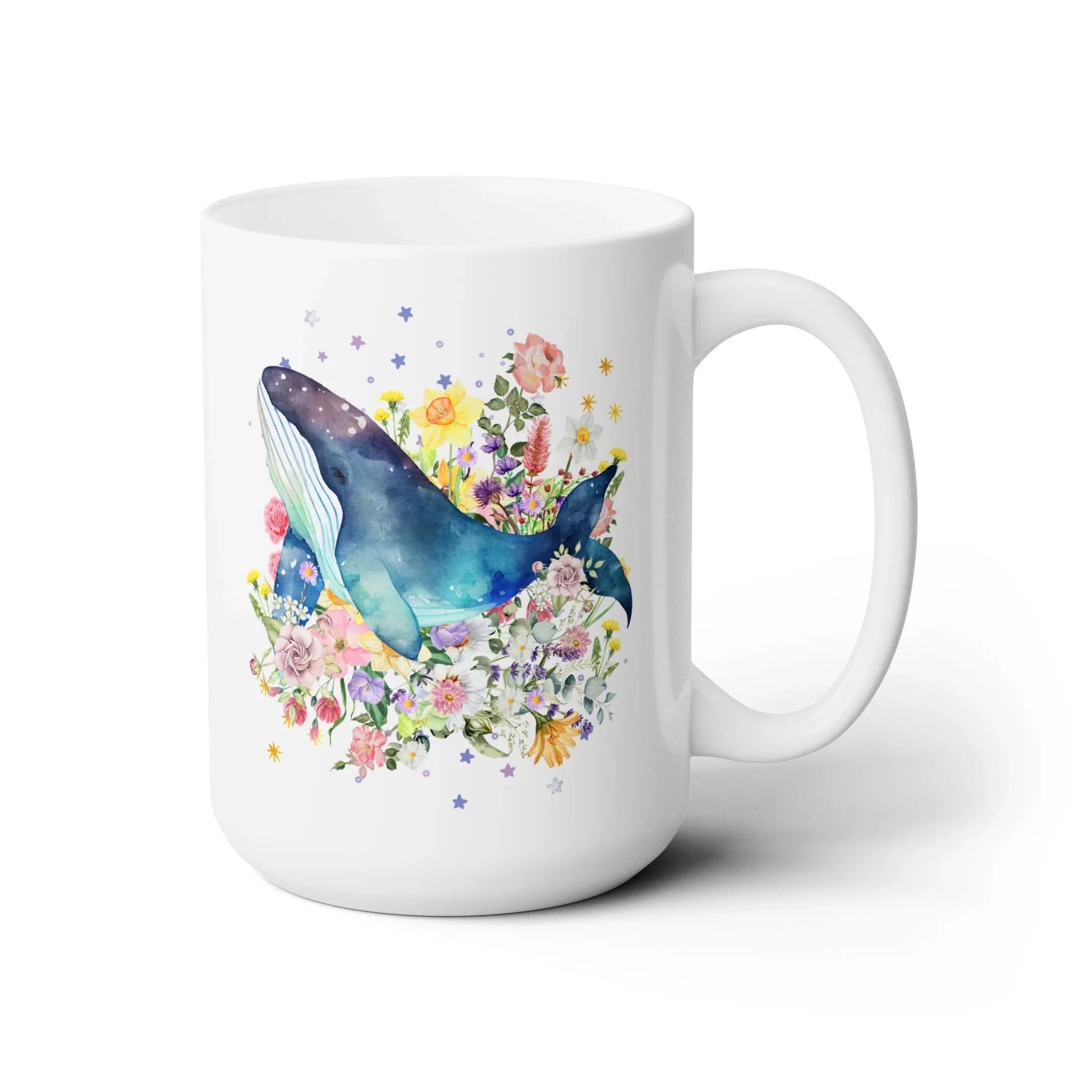 Floral Whale Coffee Mug - BIG FRENCHIES
