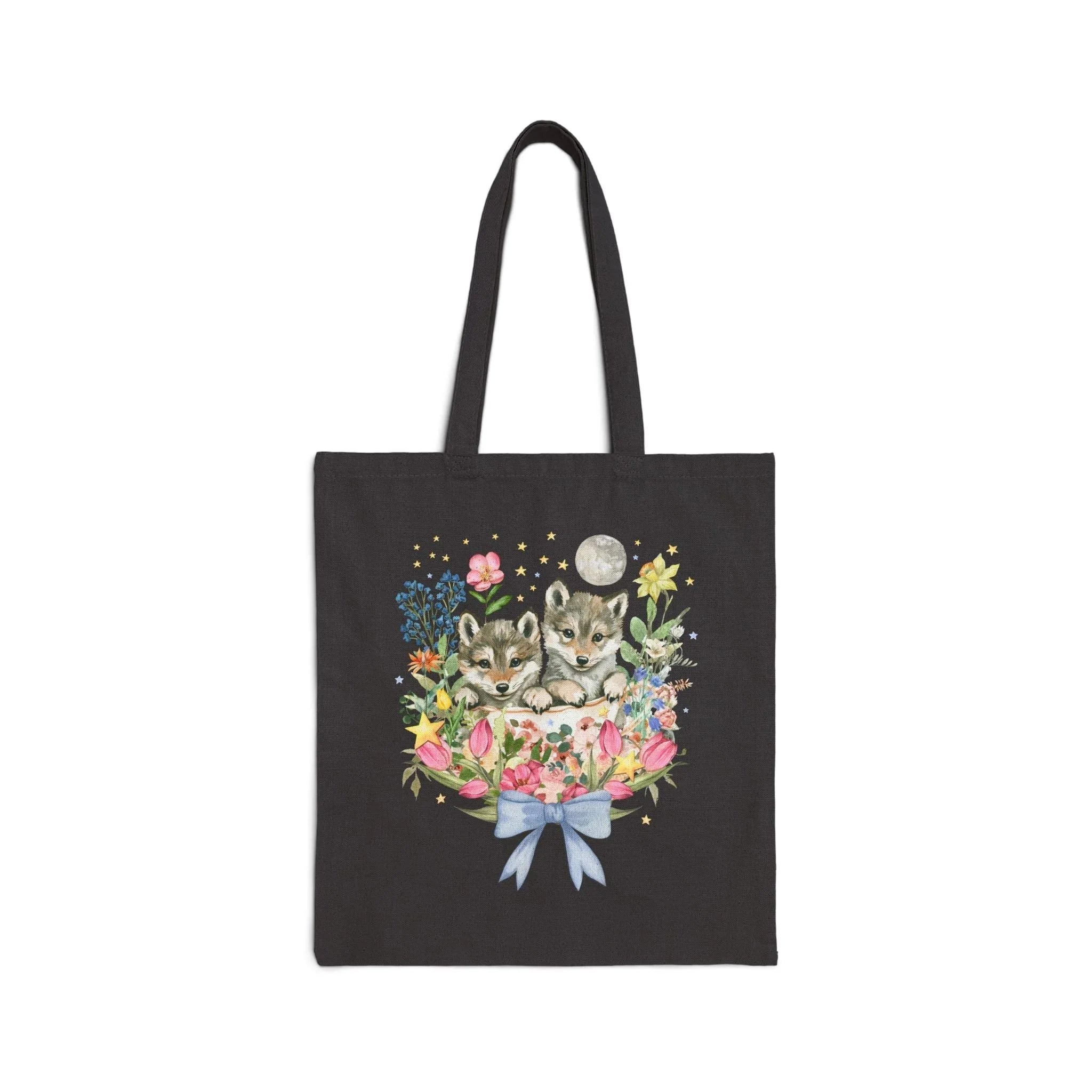Floral Wolf Tote Bag - BIG FRENCHIES