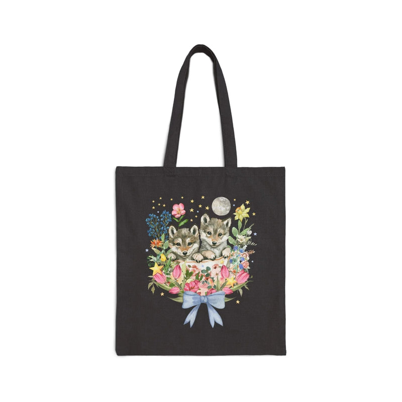 Floral Wolf Tote Bag - BIG FRENCHIES