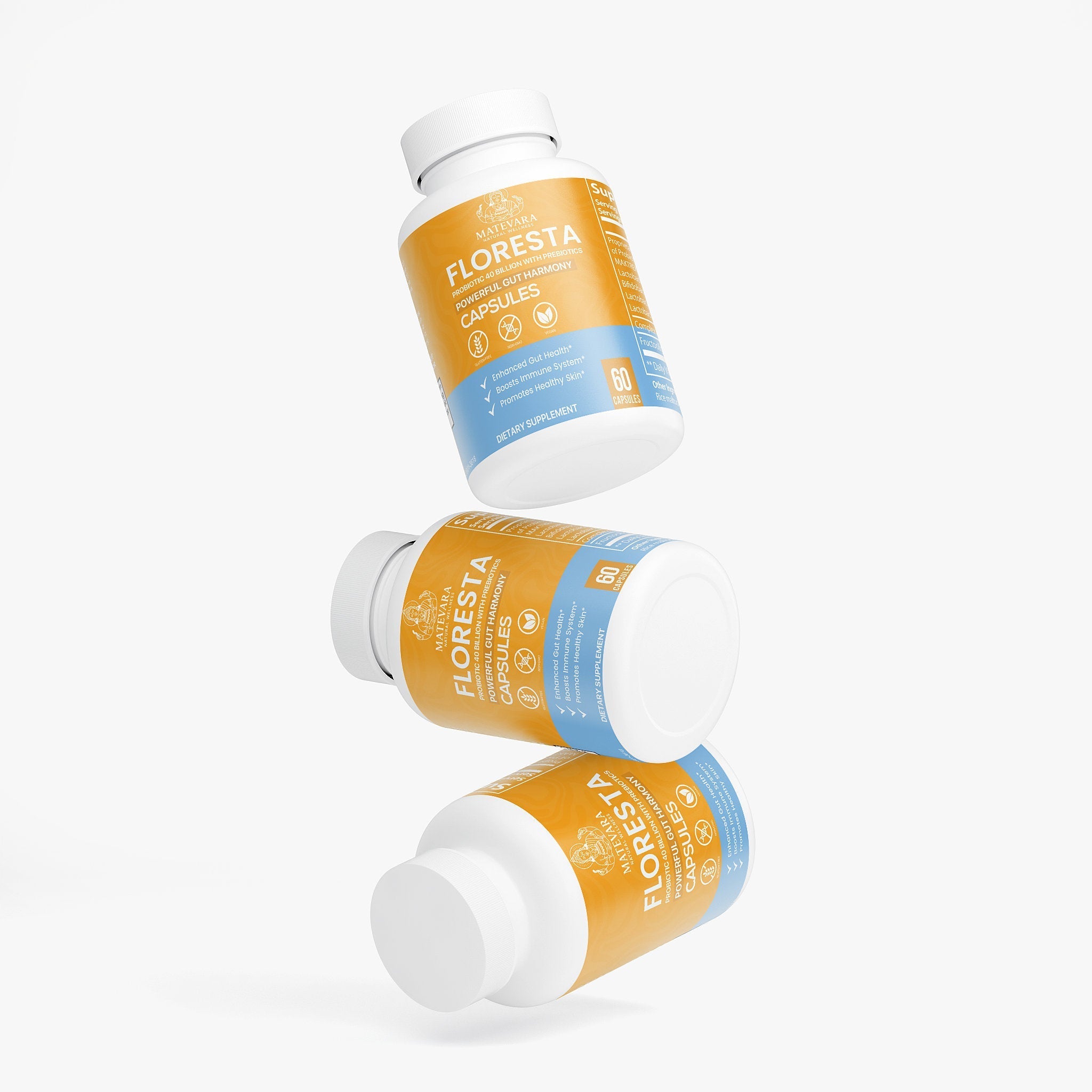 Floresta Probiotic 40 Billion CFU with Prebiotics | 60 Vegan Capsules
