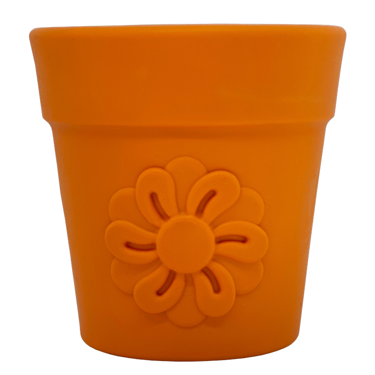 Large Flower Pot eCup Dog Treat Dispenser | Durable USA-Made Enrichment Toy | SodaPup - BIG FRENCHIES