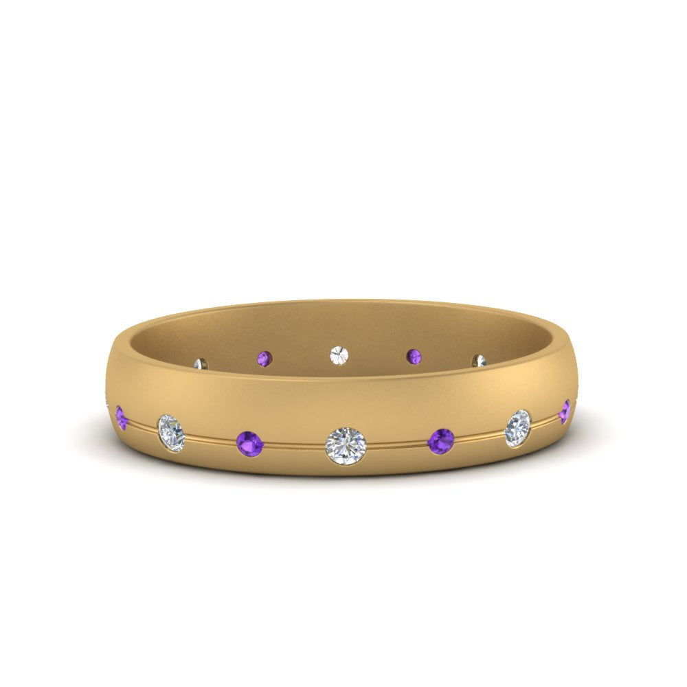 Flush Set Diamond Wedding Band