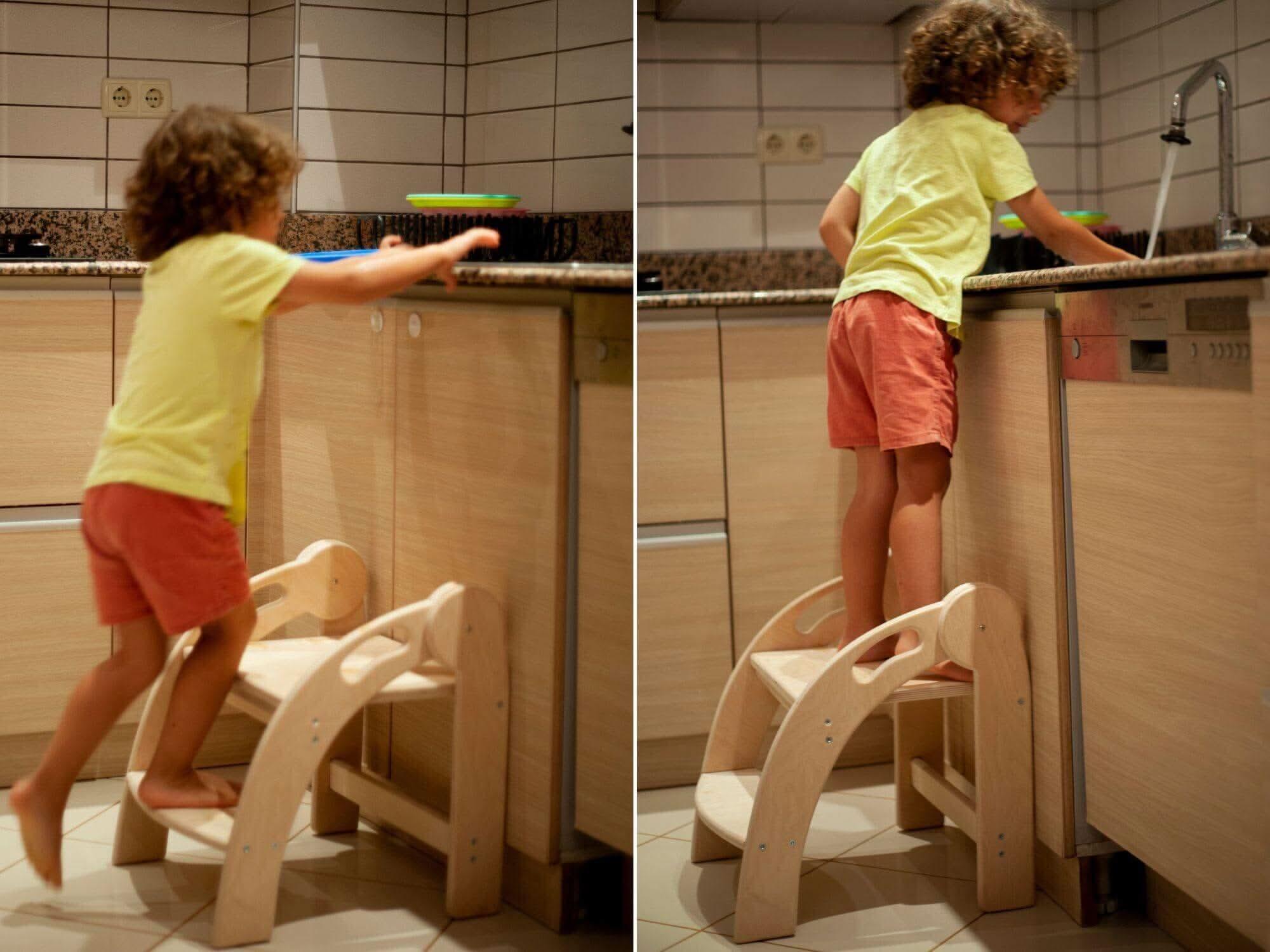 Foldable Montessori Kitchen Step Stool - BIG FRENCHIES