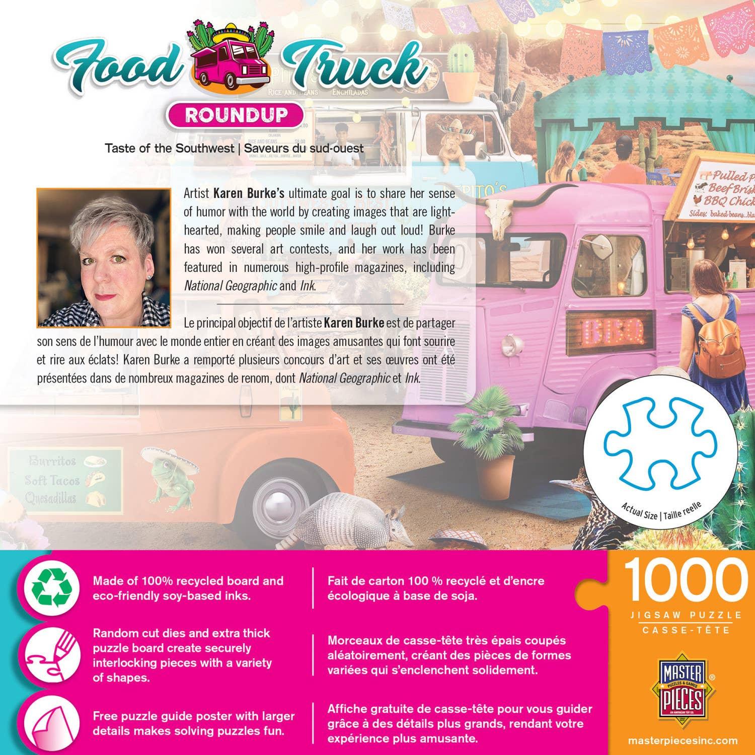 Food Truck Roundup Taste of the Southwest 1000 Piece Puzzle by Masterpieces Puzzles - BIG FRENCHIES