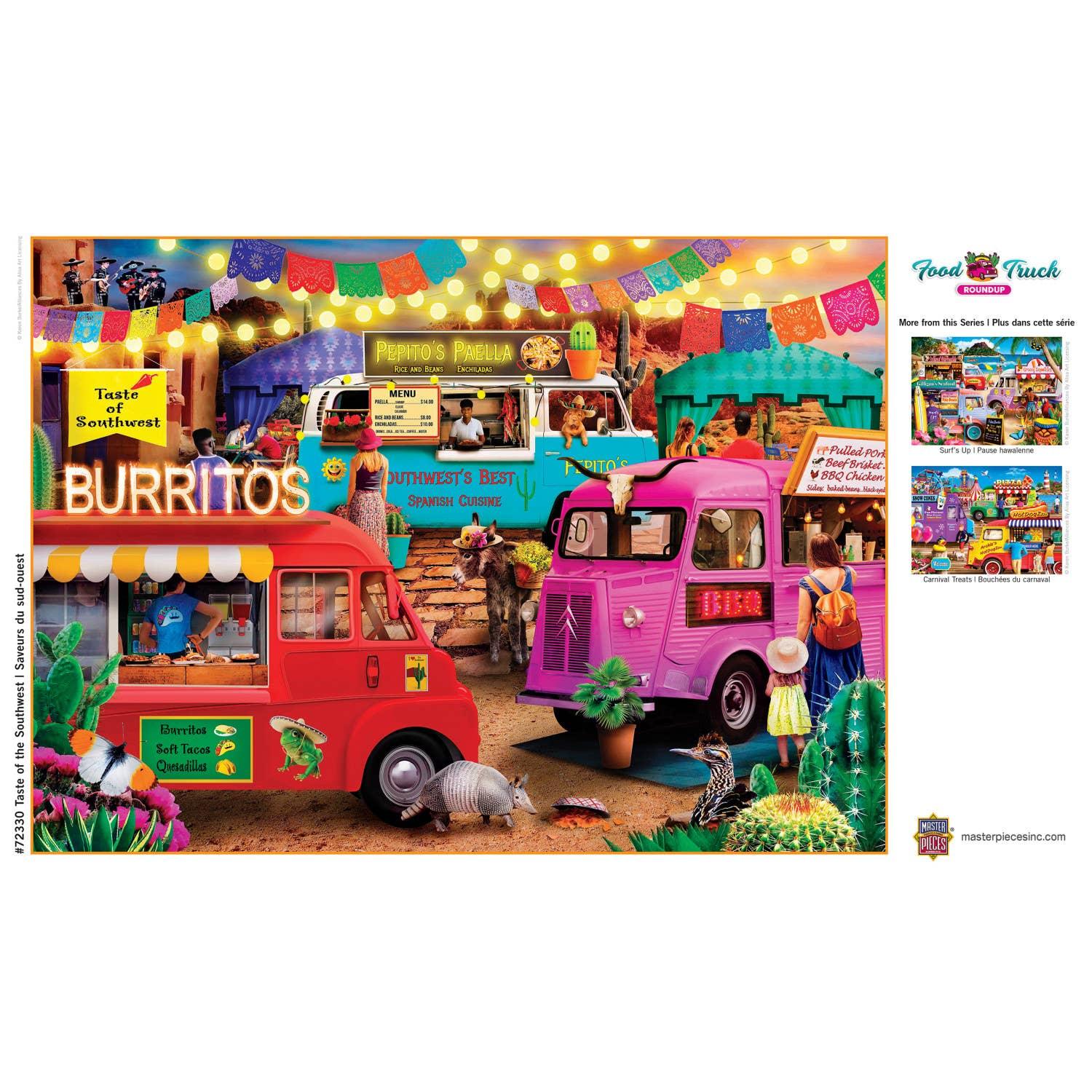 Food Truck Roundup Taste of the Southwest 1000 Piece Puzzle by Masterpieces Puzzles - BIG FRENCHIES
