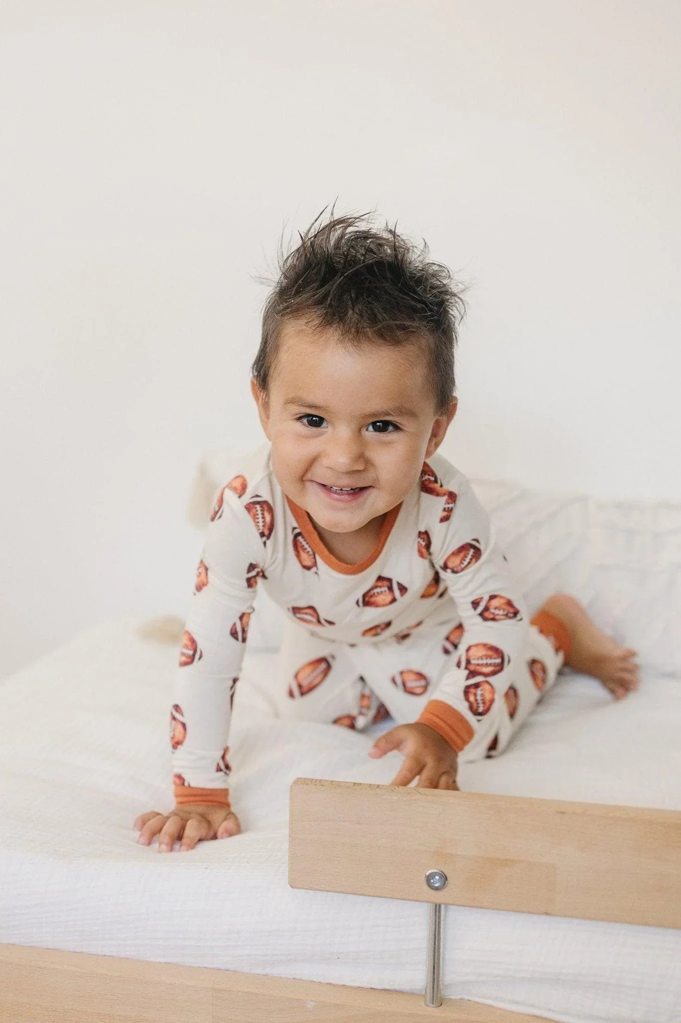 Football Print 2pc Bamboo Pajamas - BIG FRENCHIES