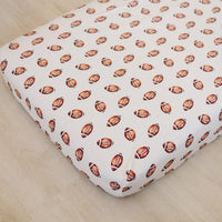 Football Print Bamboo Crib Sheet - BIG FRENCHIES