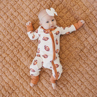 Football Print Bamboo Zippy Romper - BIG FRENCHIES