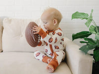 Football Print Bamboo Zippy Romper - BIG FRENCHIES