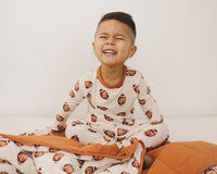Football Print Quilted Bamboo Blanket - 1.0 Tog - BIG FRENCHIES