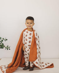 Football Print Quilted Bamboo Blanket - 1.0 Tog - BIG FRENCHIES