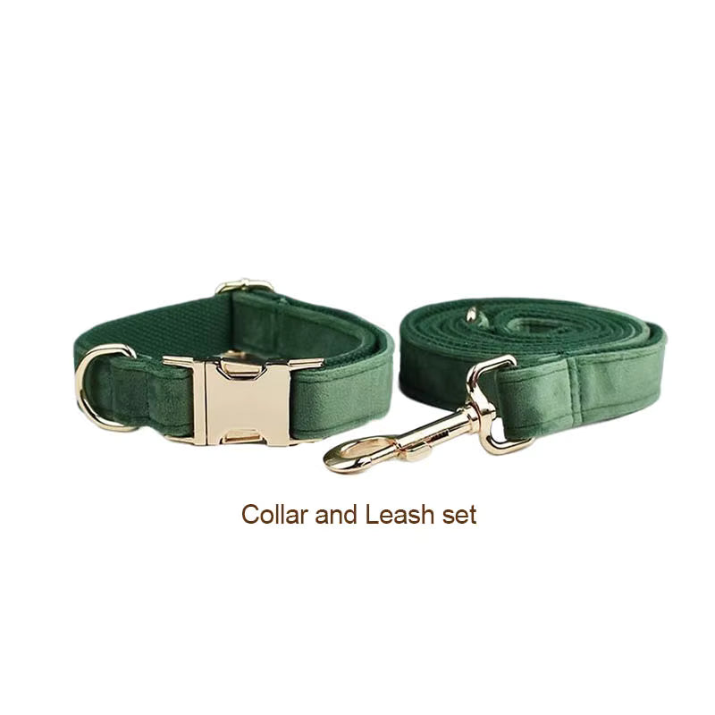 Personalized Forest Green Velvet Classic Set