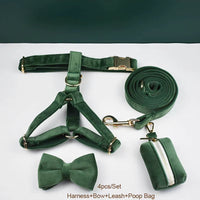 Personalized Forest Green Velvet Classic Set