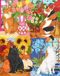 Four Seasons of Cats 1000 Piece Jigsaw Puzzle | Springbok Puzzles - BIG FRENCHIES