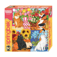 Four Seasons of Cats 1000 Piece Jigsaw Puzzle | Springbok Puzzles - BIG FRENCHIES