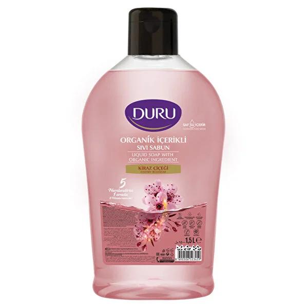 Duru Organic Cherry Blossom Liquid Hand Soap 1.5L - Moisturizing, Gentle, and Refreshing