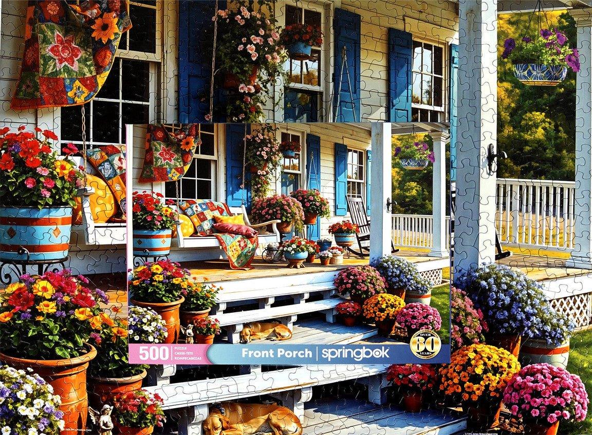 Front Porch 500 Piece Jigsaw Puzzle | Springbok Puzzles - BIG FRENCHIES