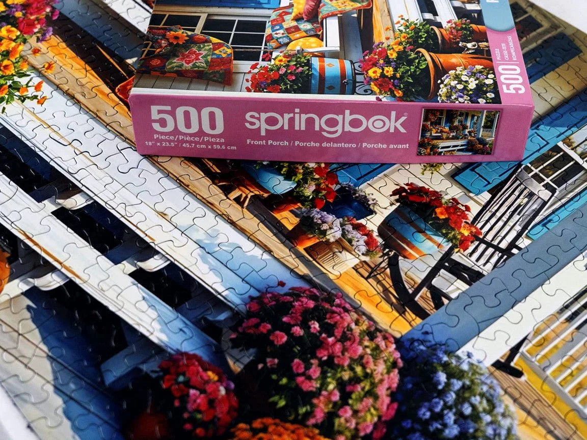 Front Porch 500 Piece Jigsaw Puzzle | Springbok Puzzles - BIG FRENCHIES