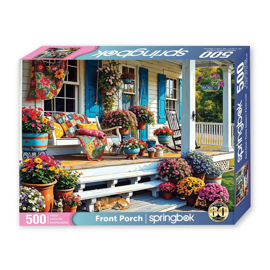Front Porch 500 Piece Jigsaw Puzzle | Springbok Puzzles - BIG FRENCHIES