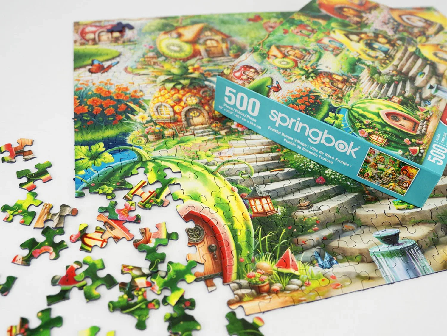 Fruitful Dream Village 500 Piece Jigsaw Puzzle | Springbok Puzzles - BIG FRENCHIES