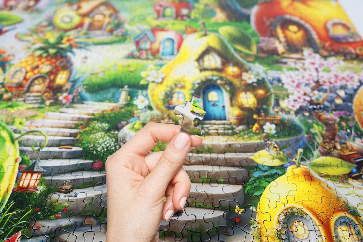 Fruitful Dream Village 500 Piece Jigsaw Puzzle | Springbok Puzzles - BIG FRENCHIES
