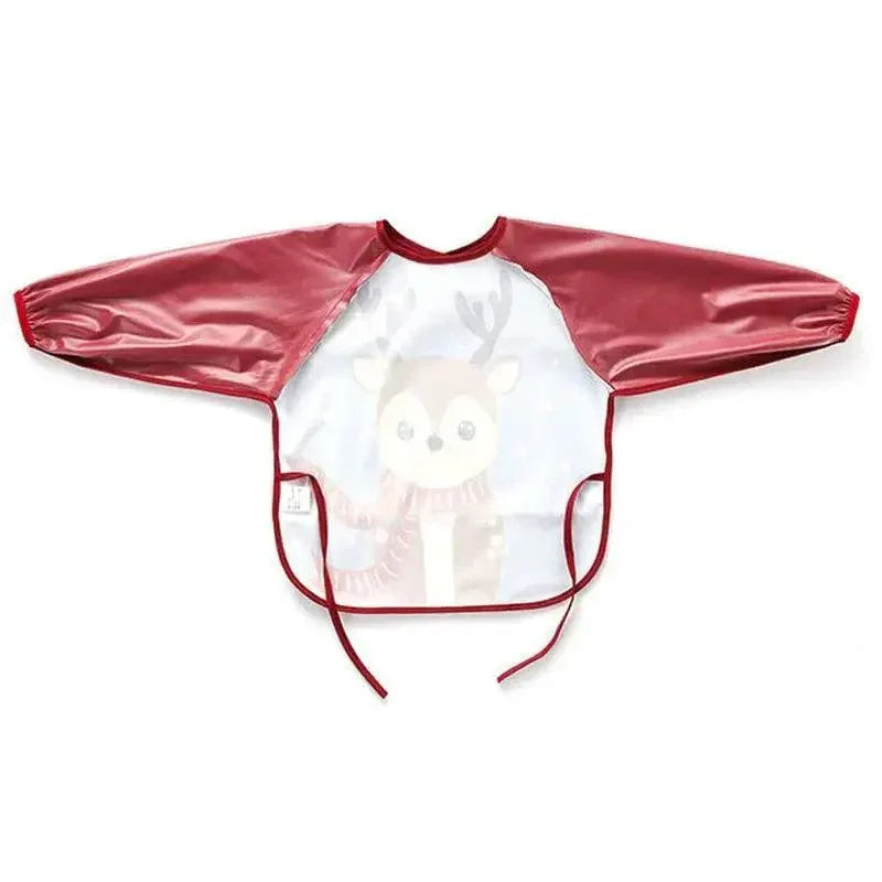 Full Body Adjustable Cute Cartoon Waterproof Eating Long Sleeve Apron Bib With Pocket For Babies Wonderful Gift - BIG FRENCHIES