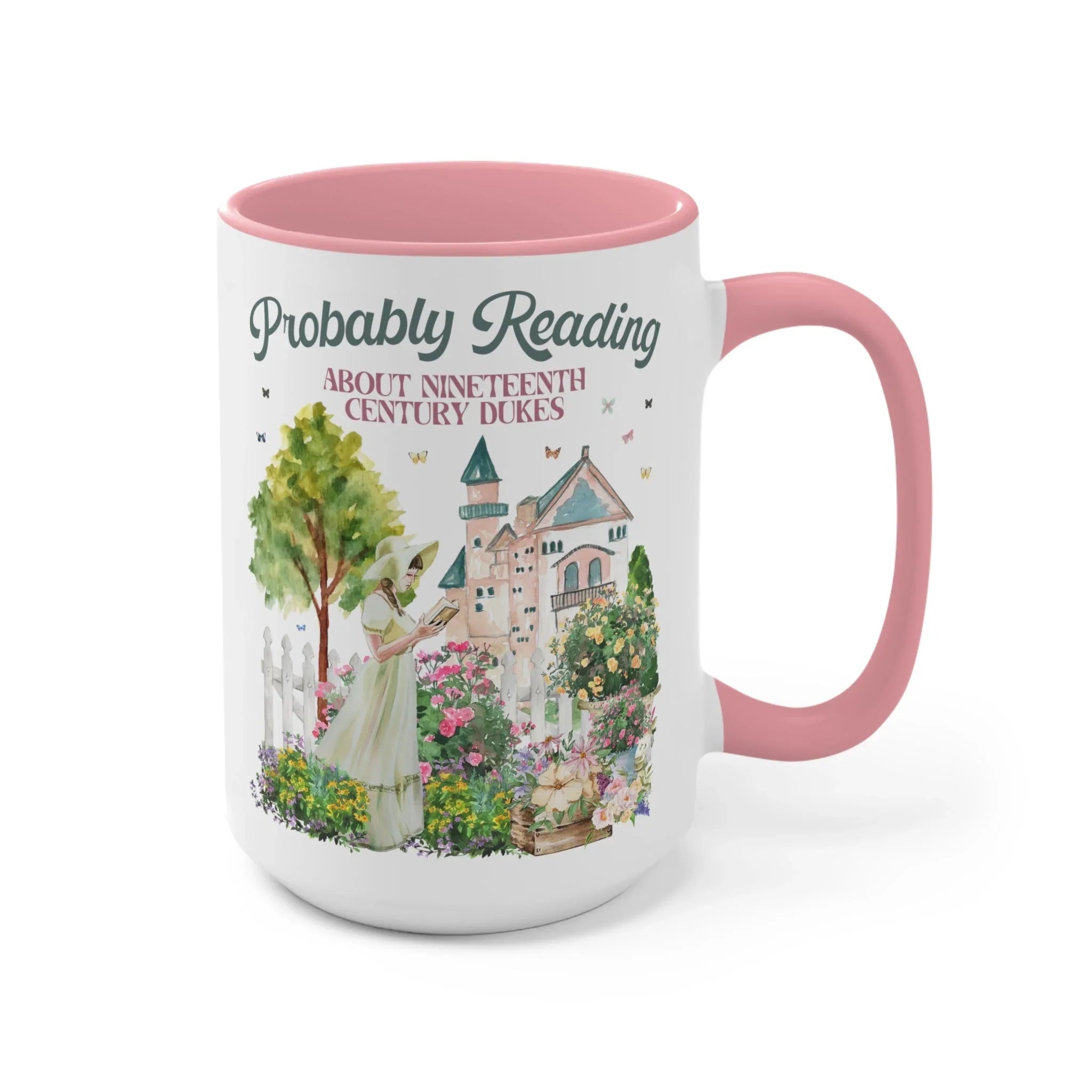 Funny Bookish Coffee Mug for Romance Reader: Probably Reading About Dukes - BIG FRENCHIES