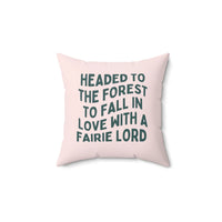 Funny Bookish Pillow, Fantasy Fairy Tale Reader: Headed to The Forest - BIG FRENCHIES